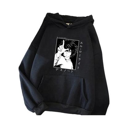 Death Note Hoodie Mesa Aman Graphic Streetwear | Hoodie | Death Note