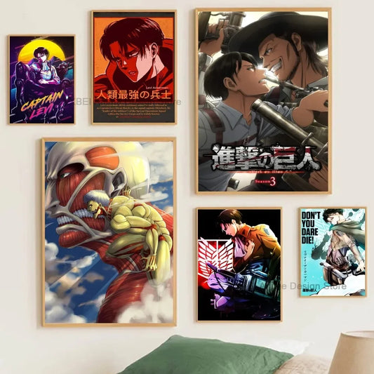 Modern Interior Wall Decoration Hanging Painting | Poster Sticker | Attack on Titan