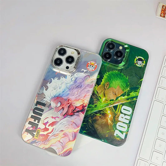 O-One Piece Luffy Hat Roronoa Zoro Electroplated Case | Phone Case | One Piece