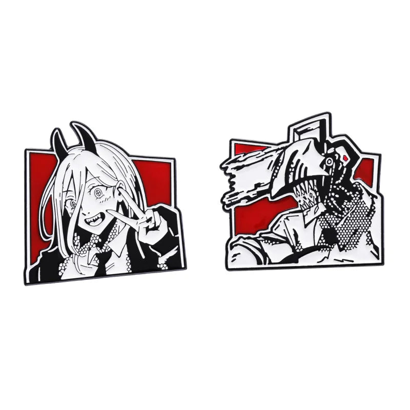 Metal Badge Power Enamel Pin Brooch | Pin | Chainsaw Man