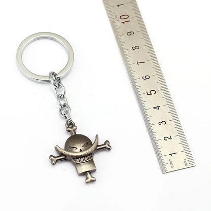 One Piece Keychains White Beard Edward Metal | Keychain | One Piece