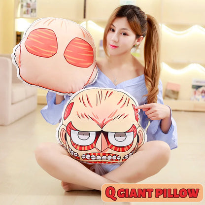 Q Version Titan Pillow Cushion | Pillow Cushion | Attack on Titan