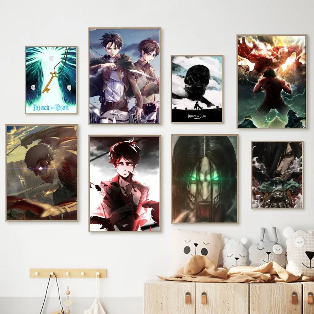 Attack On Titan Poster No Framed Poster Kraft | Poster | Attack on Titan