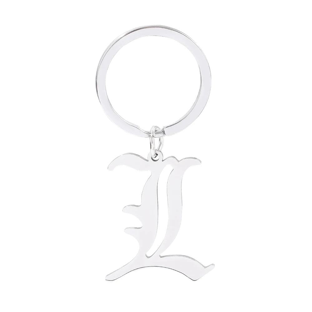 Keychain Letter L Metal Badge | Keychain | Death Note