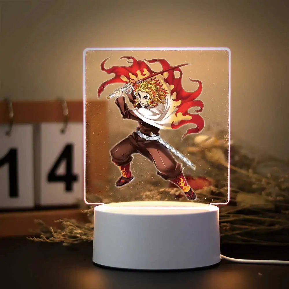 Pillar of Flame 3D Illusion Lamp | Night Light | Demon Slayer