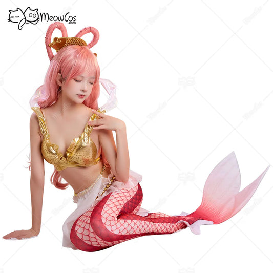 One Piece Shirahoshi Mermaid Princess Top and Fishtail Skirt Cosplay Costume | Costume | One Piece