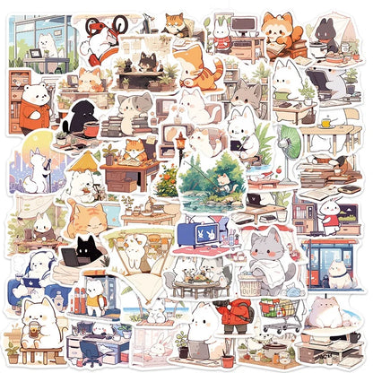 10/30/50PCS Kawaii Animal One Day PVC Sticker | Sticker | One Piece