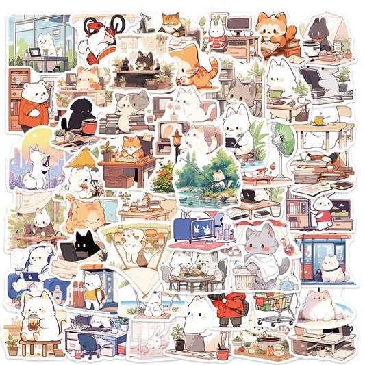 10/30/50PCS Kawaii Animal One Day PVC Sticker | Sticker | One Piece