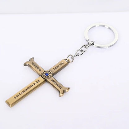 Mihawk Cross Pendant Necklace Friendship Jewelry Key Chains Accessories | Necklace | One Piece