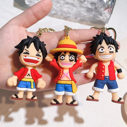 One Piece Keychain Luffy Sauron Chopper Silicone Cute Car Keyring Pendant | Keychain | One Piece