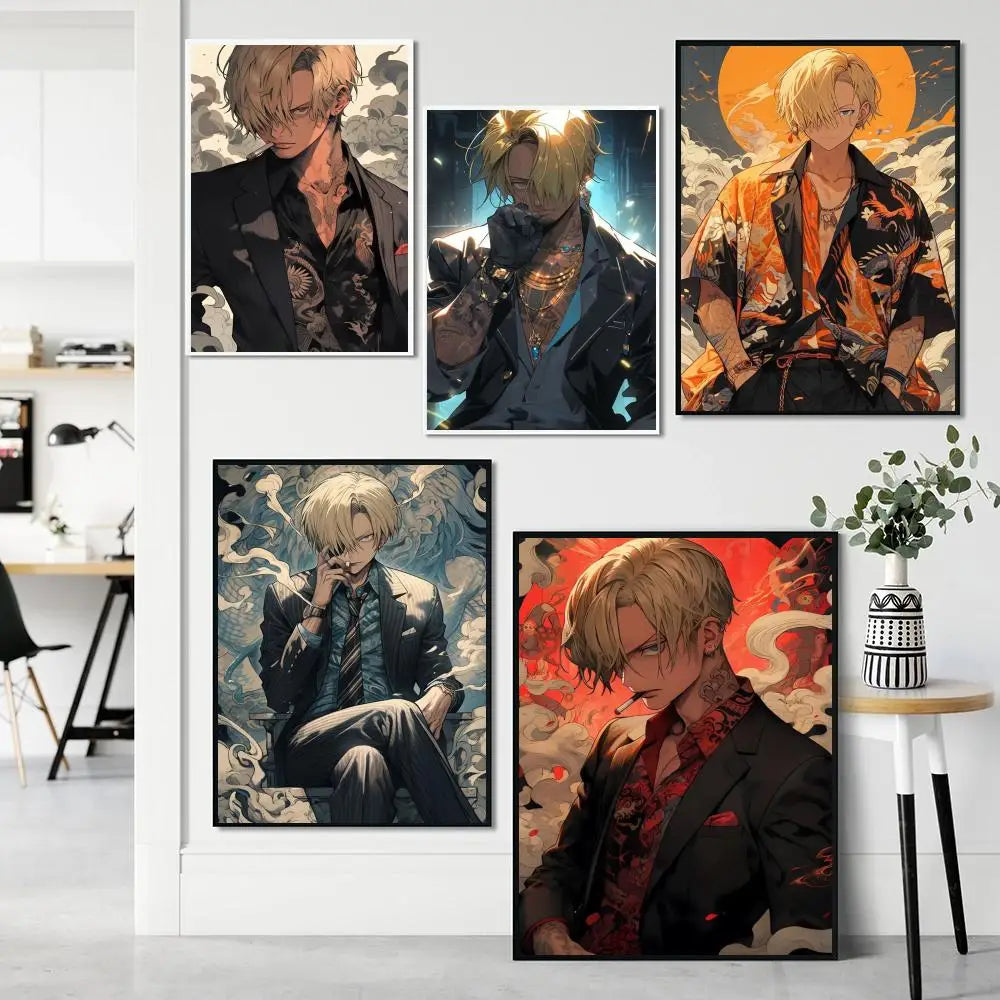 Aesthetic ONE PIECE Vinsmoke Sanji Poster Wall Sticker | Poster | One Piece