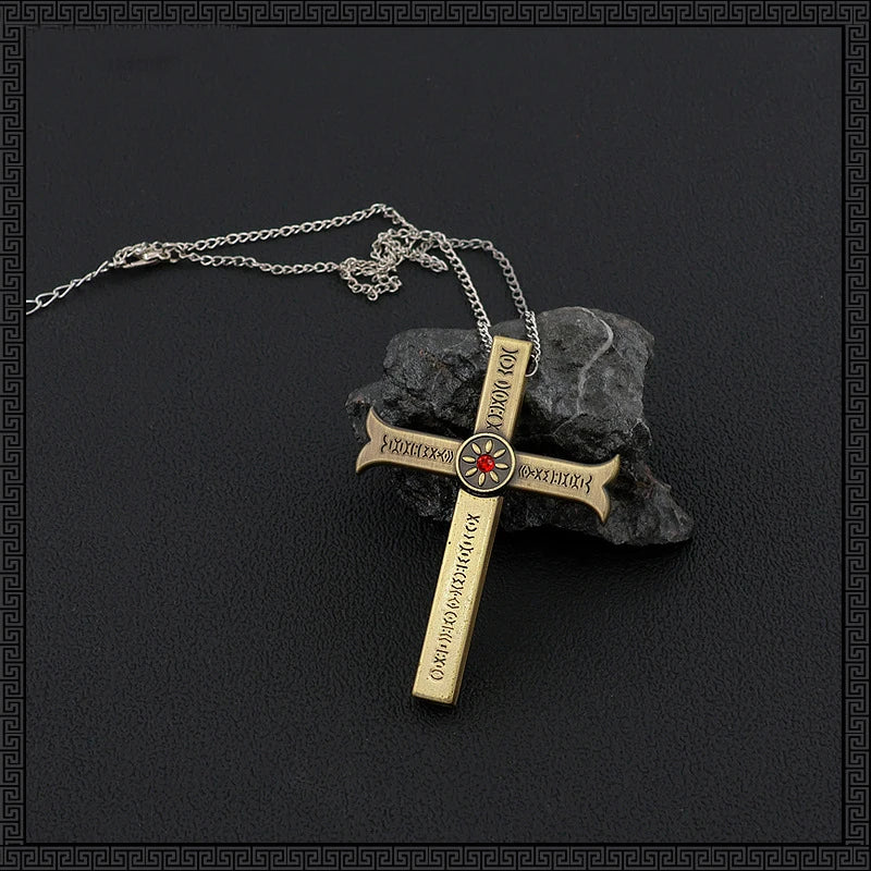 One Piece HAWKEYE Cross Necklace Mihawk Black Blade | Keychain | One Piece