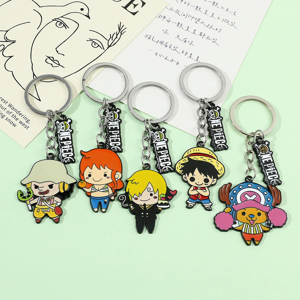 One Piece Cute Monkey D Luffy Chopper Sanji Keychain | Keychain | One Piece