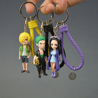 3D One Piece Figure Doll Keychain Nika Luffy Zoro Ace Robin | Keychain | One Piece