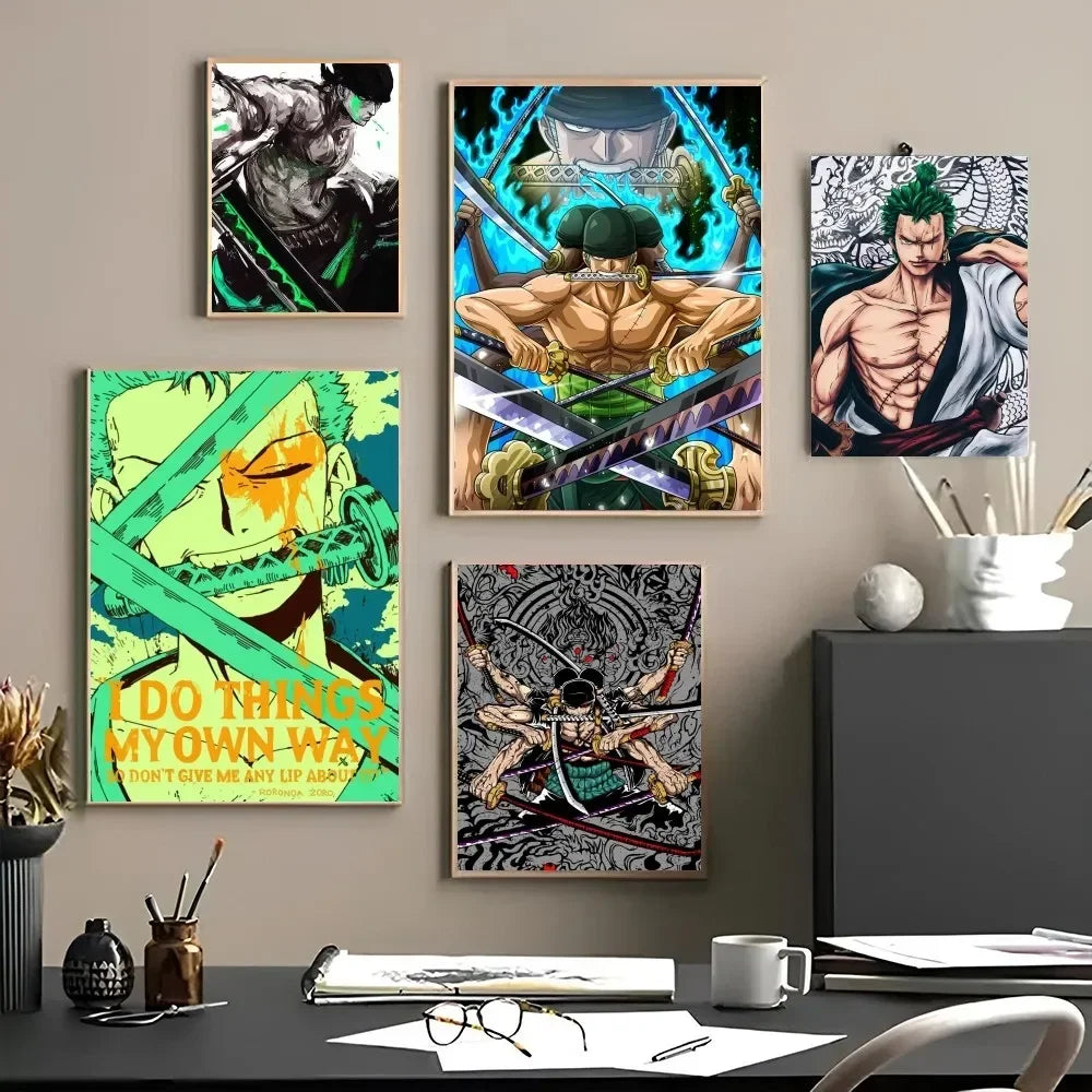 Roronoa Zoro Poster Stickers | Poster | One Piece