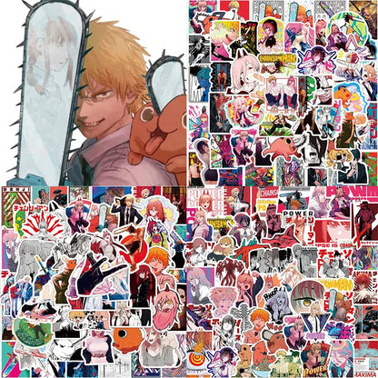 25PCS/50PCS Sticker Figure Denji Makima | Stickers | Chainsaw Man