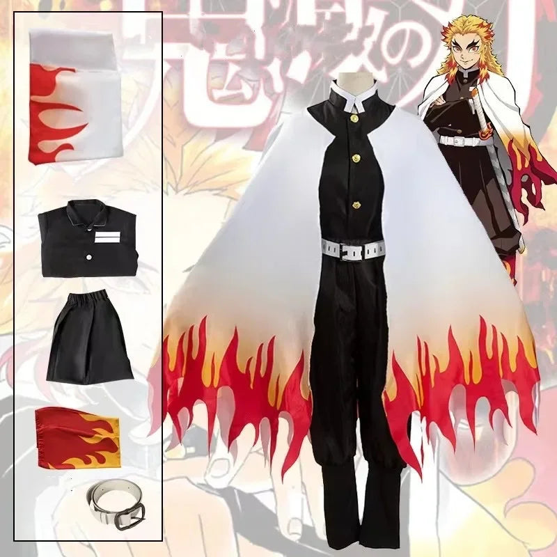 Adult Rengoku Kyoujurou Kimono Cosplay Costume | Demon Slayers | Demon Slayer