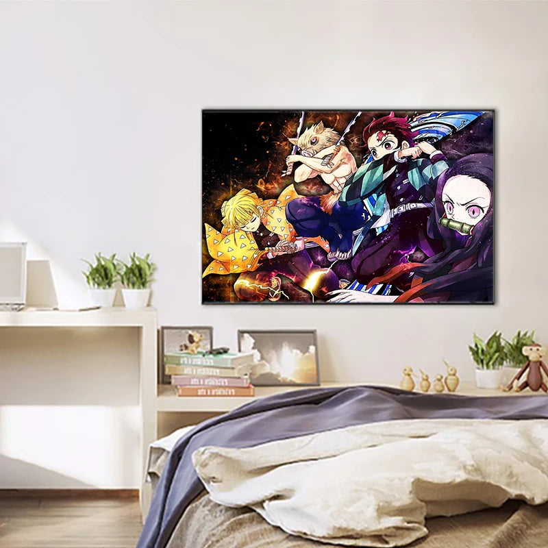 Painting Wall Art Canvas Poster | Decor | Demon Slayer