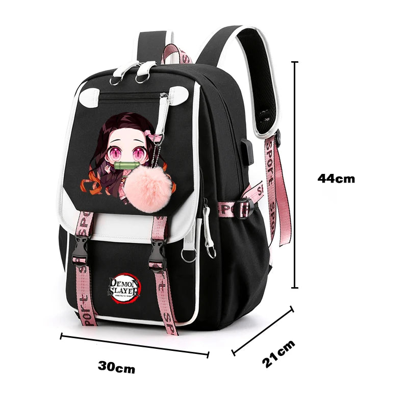 Nezuko Backpacks Canvas Laptop Back Pack | Accessories | Demon Slayer