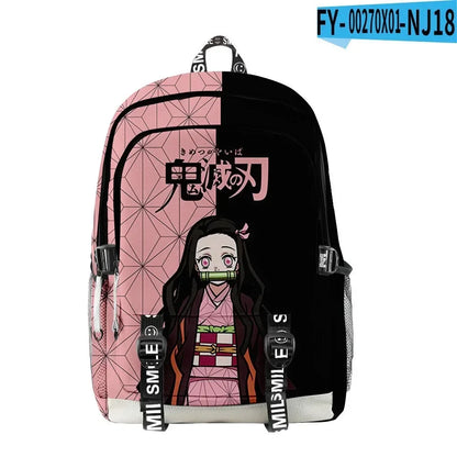 Cross-border Color Print Travel Backpack | Accessories | Demon Slayer