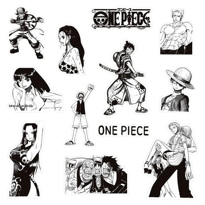 10/30/65pcs Black White ONE PIECE Stickers | Sticker | One Piece