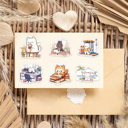 10/30/50PCS Kawaii Animal One Day PVC Sticker | Sticker | One Piece