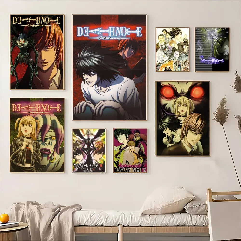 DEATH NOTE Poster Self-adhesive Art | Waterproof Sticker | Death Note