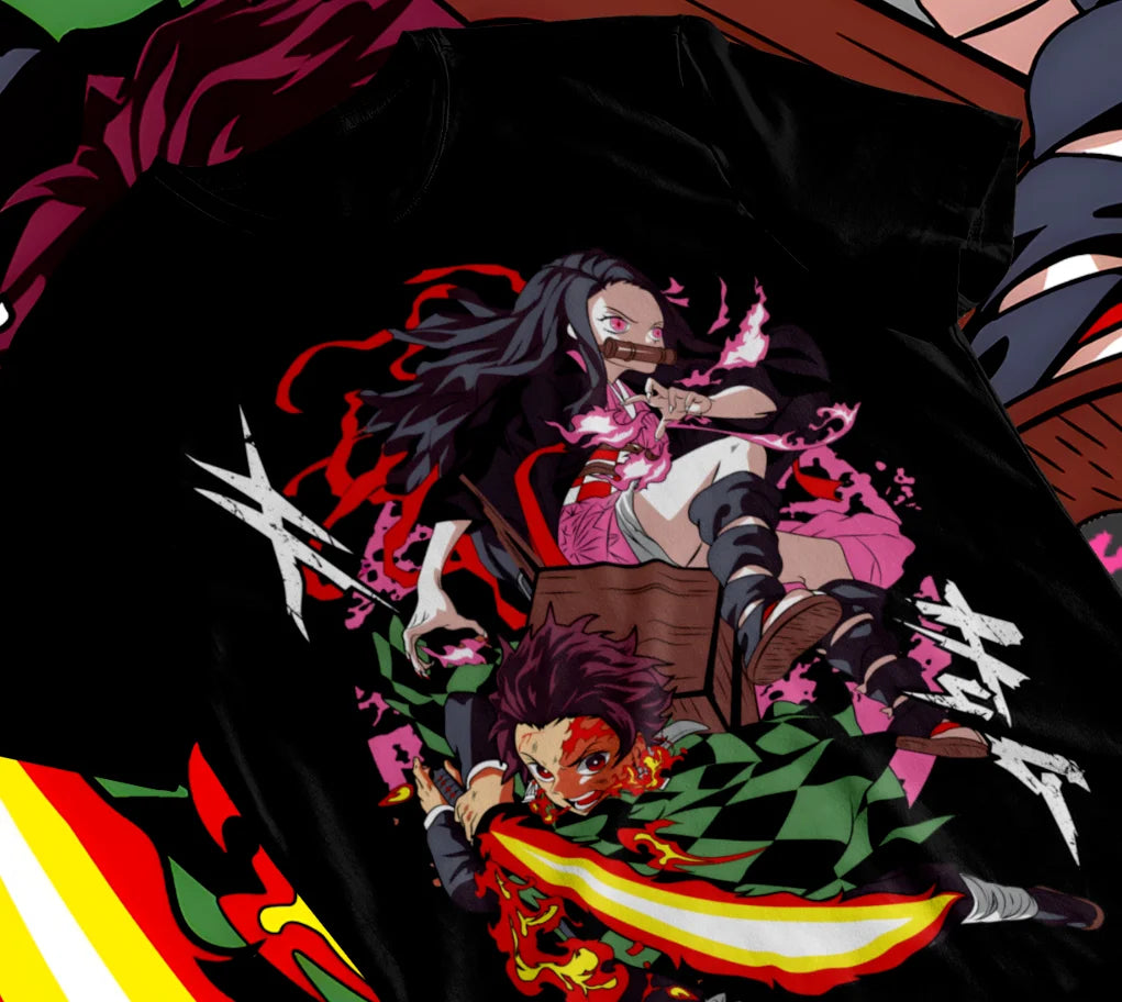 Tanjiro Nezuko T-Shirt | Demon Slayer Kimetsu No Yaiba Manga | Demon Slayer