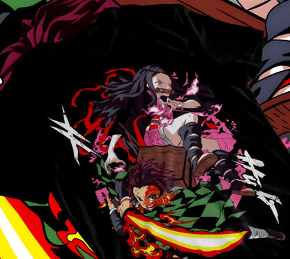 Tanjiro Nezuko T-Shirt | Demon Slayer Kimetsu No Yaiba Manga | Demon Slayer