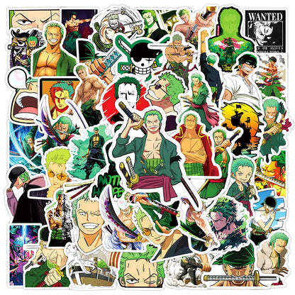 10/30/50pcs ONE PIECE Zoro Stickers Decals | Waterproof Sticker | One Piece