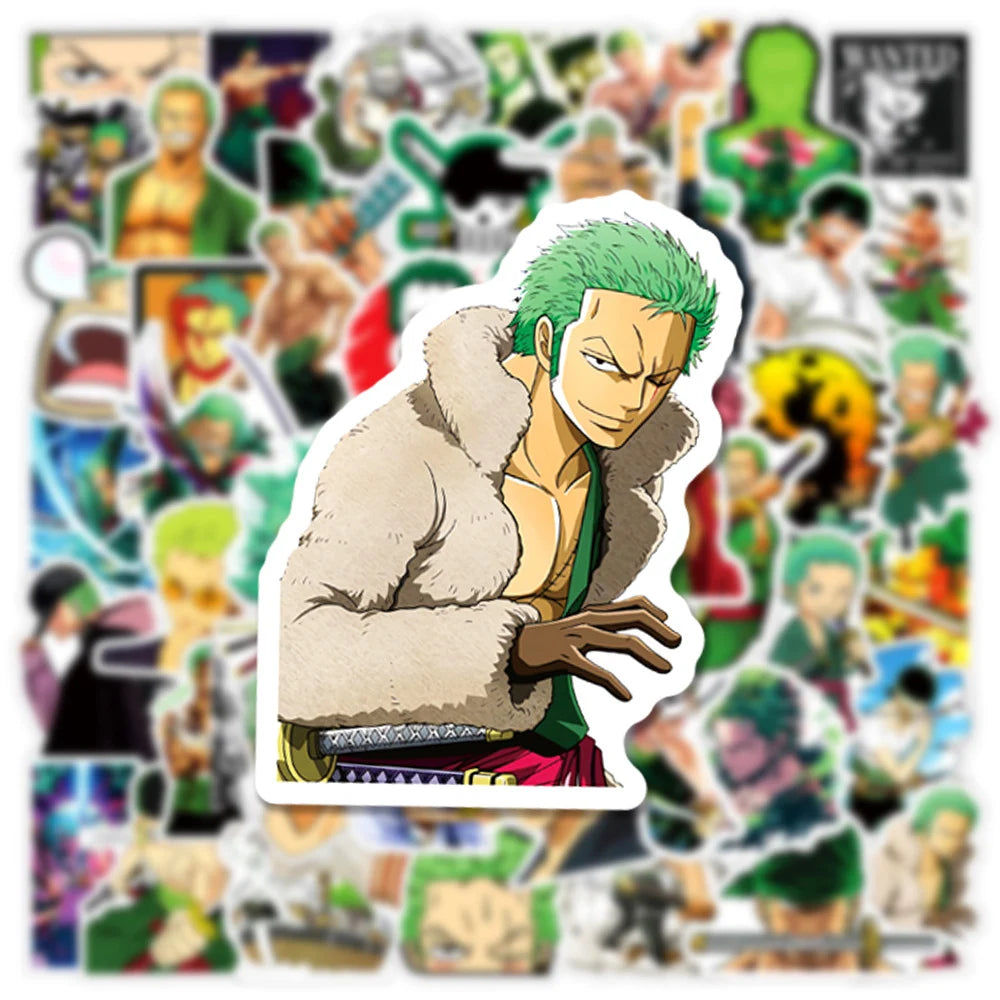 10/30/50pcs ONE PIECE Zoro Stickers Decals | Waterproof Sticker | One Piece