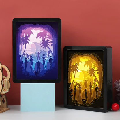 One Piece Paper Cut LED Night Light Box | Table Lamp | One Piece