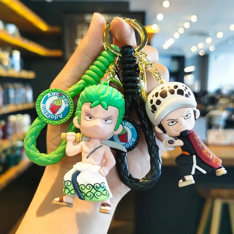 One Piece Figure Keychain Pendant Luffy Sabo Zoro PVC Doll Keychain | Keychain | One Piece