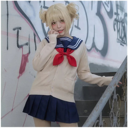 Himiko Toga Cosplay Costumes Knitted Coat Sailor Suit Skirt Jk Uniform | Halloween Costume | My Hero Academia