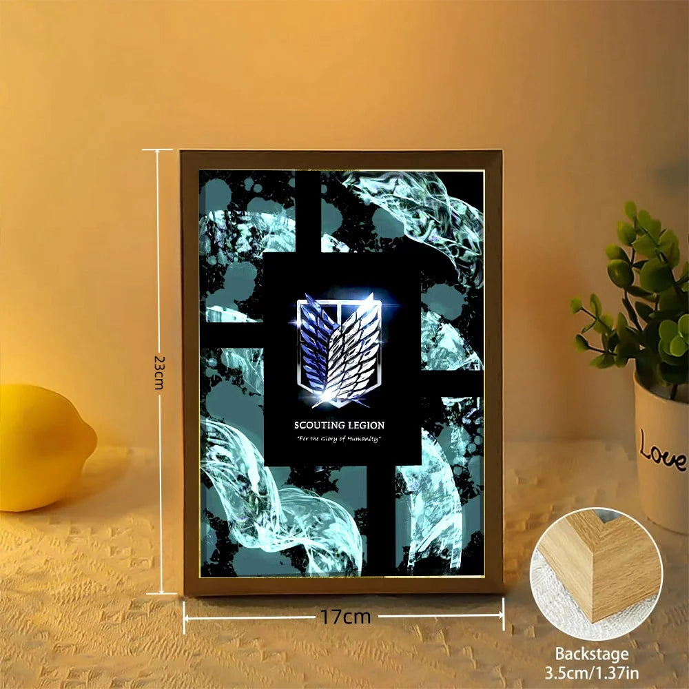 Attack on Titan Light Painting Frame | Night Light | Attack on Titan