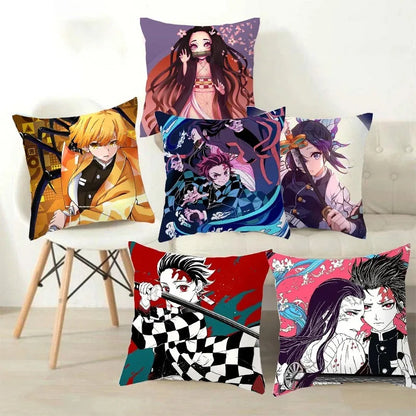 45 * 45CM Kimetsu No Yaiba Pillowcase | Pillowcase | Demon Slayer