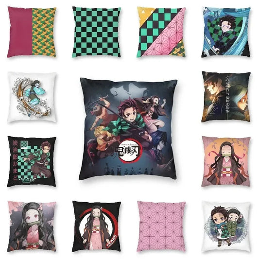 Manga Throw Pillow Case | Pillowcase | Demon Slayer