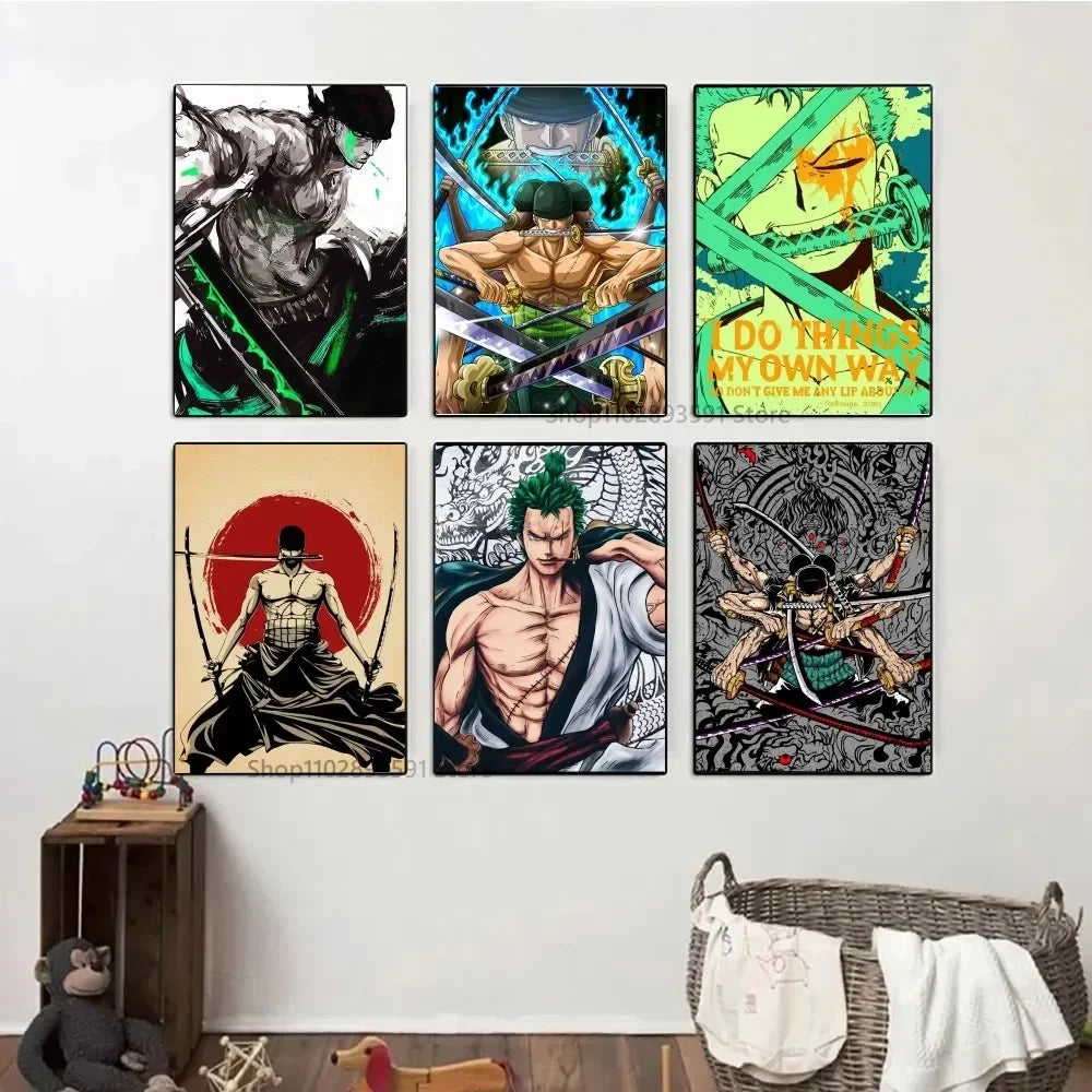 Roronoa Zoro Poster Stickers | Poster | One Piece