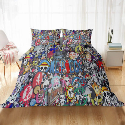 Luffy Bedding Set | Bed Sheet Pillow Case | One Piece