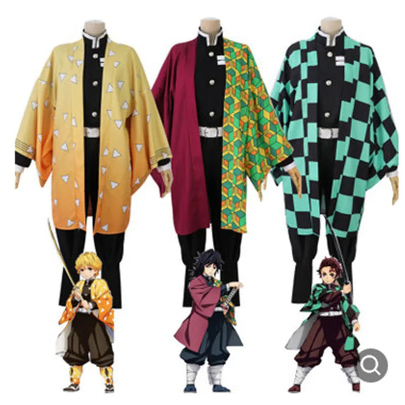 Zenitsu Giyu Tanjirou Nezuko Cosplay Kimono | Costume | Demon Slayer