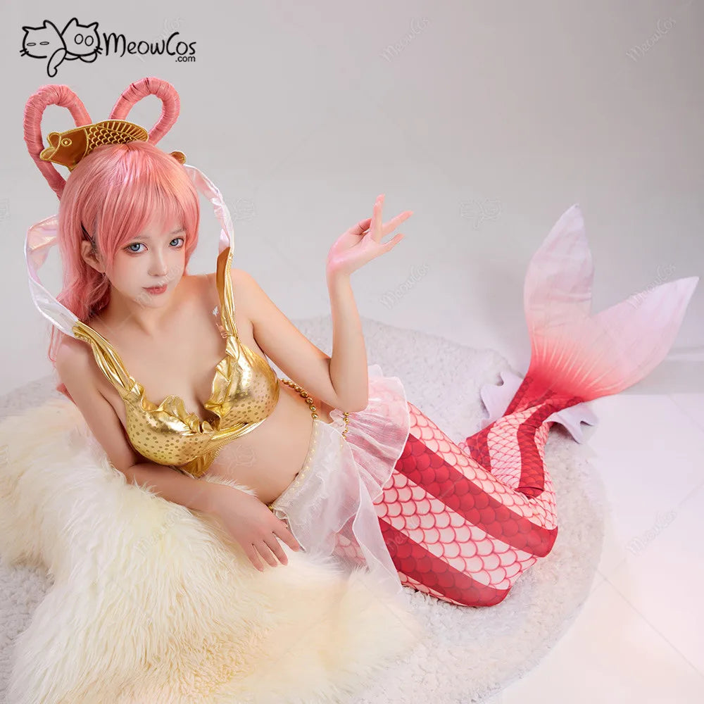 One Piece Shirahoshi Mermaid Princess Top and Fishtail Skirt Cosplay Costume | Costume | One Piece