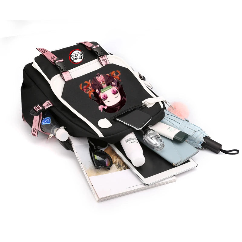 Nezuko Backpacks Canvas Laptop Back Pack | Accessories | Demon Slayer