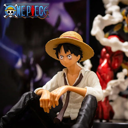 12cm One Piece Figure Luffy Sitting Position | Action Figure PVC Model | One Piece