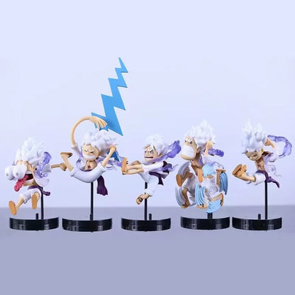 One Piece 5Pcs/set Q version of the Nika Luffy Gear 5 Figurine | PVC Action Figure | One Piece