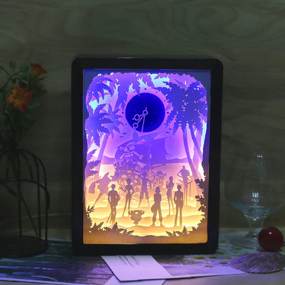 One Piece Paper Cut LED Night Light Box | Table Lamp | One Piece