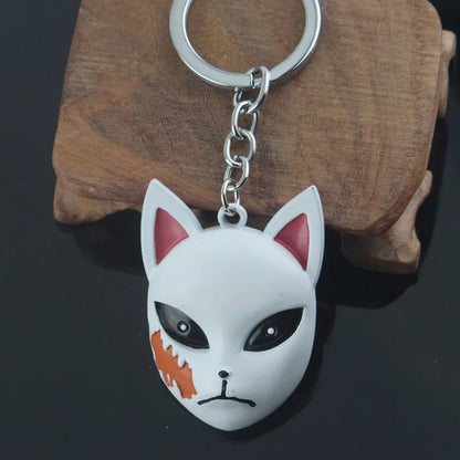 Tanjirou Mask Keychain Fox Mask Keyring | Accessories | Demon Slayer