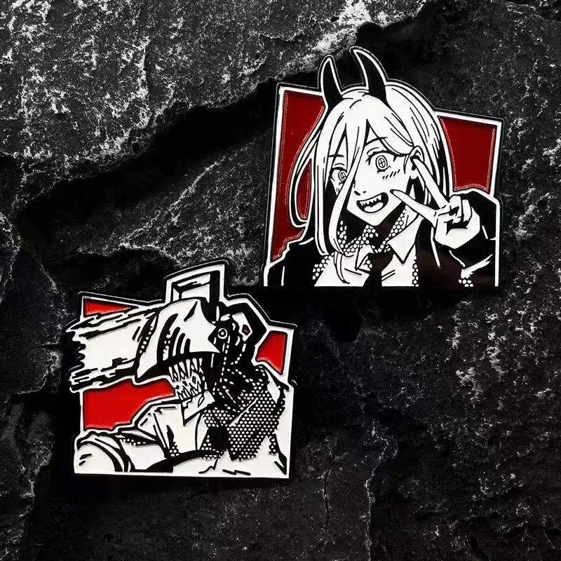 Metal Badge Power Enamel Pin Brooch | Pin | Chainsaw Man