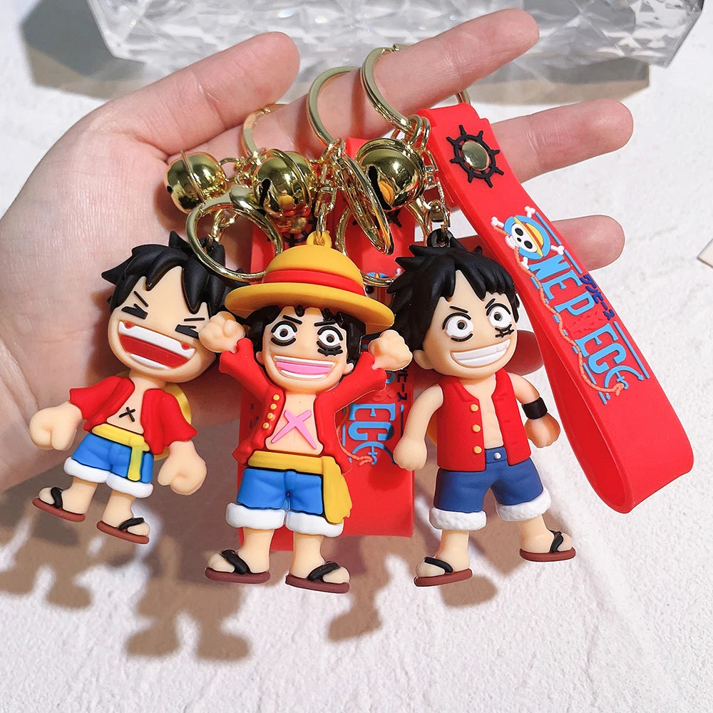 One Piece Keychain Luffy Sauron Chopper Silicone Cute Car Keyring Pendant | Keychain | One Piece