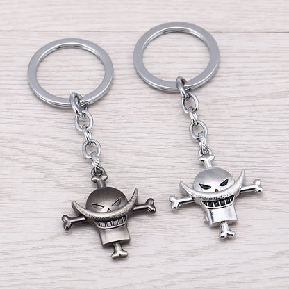 One Piece Keychains White Beard Edward Metal | Keychain | One Piece