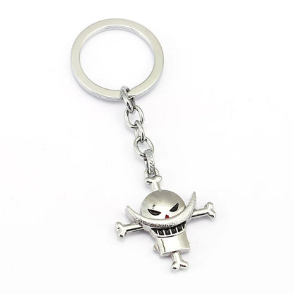 One Piece Keychains White Beard Edward Metal | Keychain | One Piece